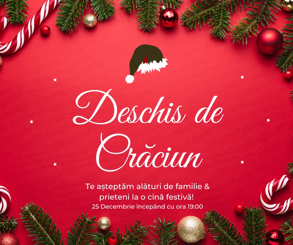 idei de marketing pentru restaurante de craciun, flyer deschis de craciun