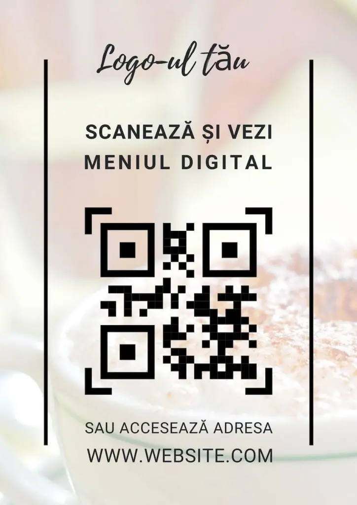 modele coduri qr restaurante, vertical