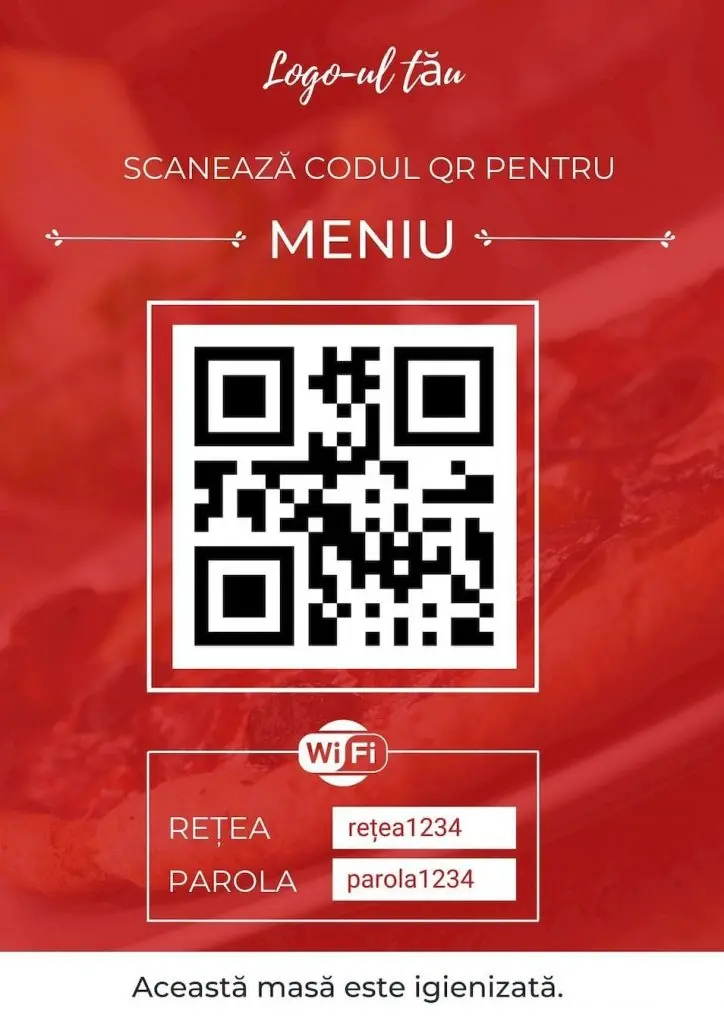 modele coduri qr restaurante, vertical