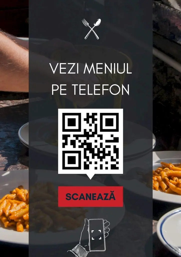 modele coduri qr restaurante, vertical