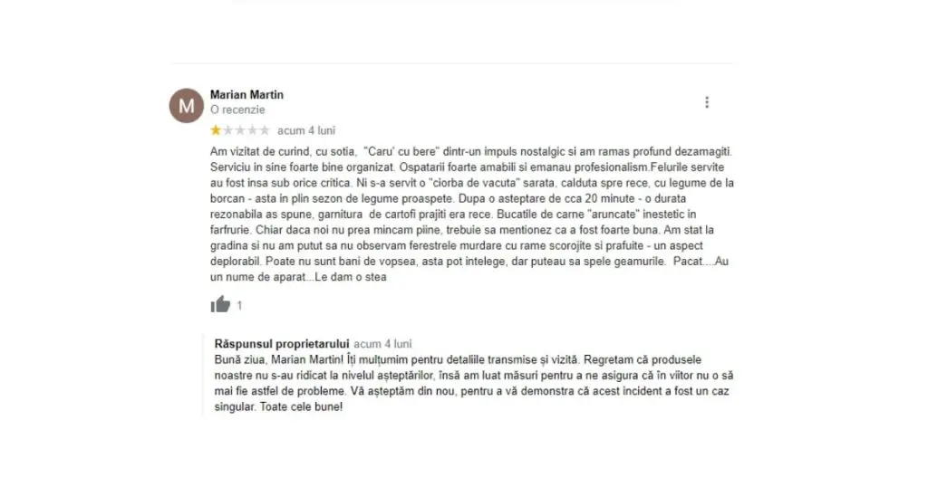 cum sa abordezi pozitiv recenziile negative, multumeste pentru recenzie