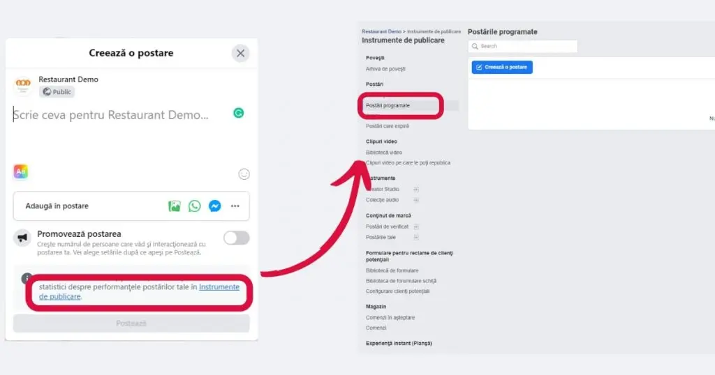 programare postari in avans pe facebook